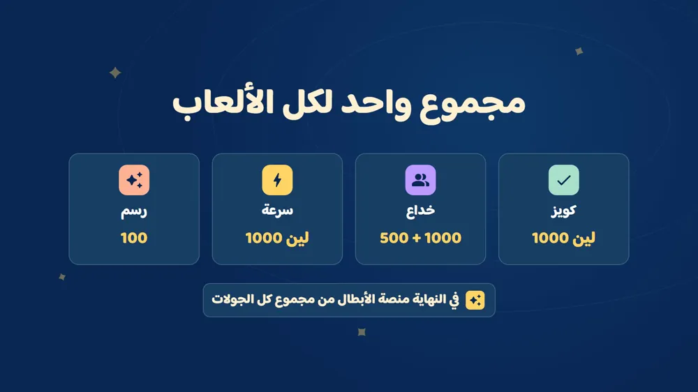 النقاط — مزيج الألعاب في دوشة